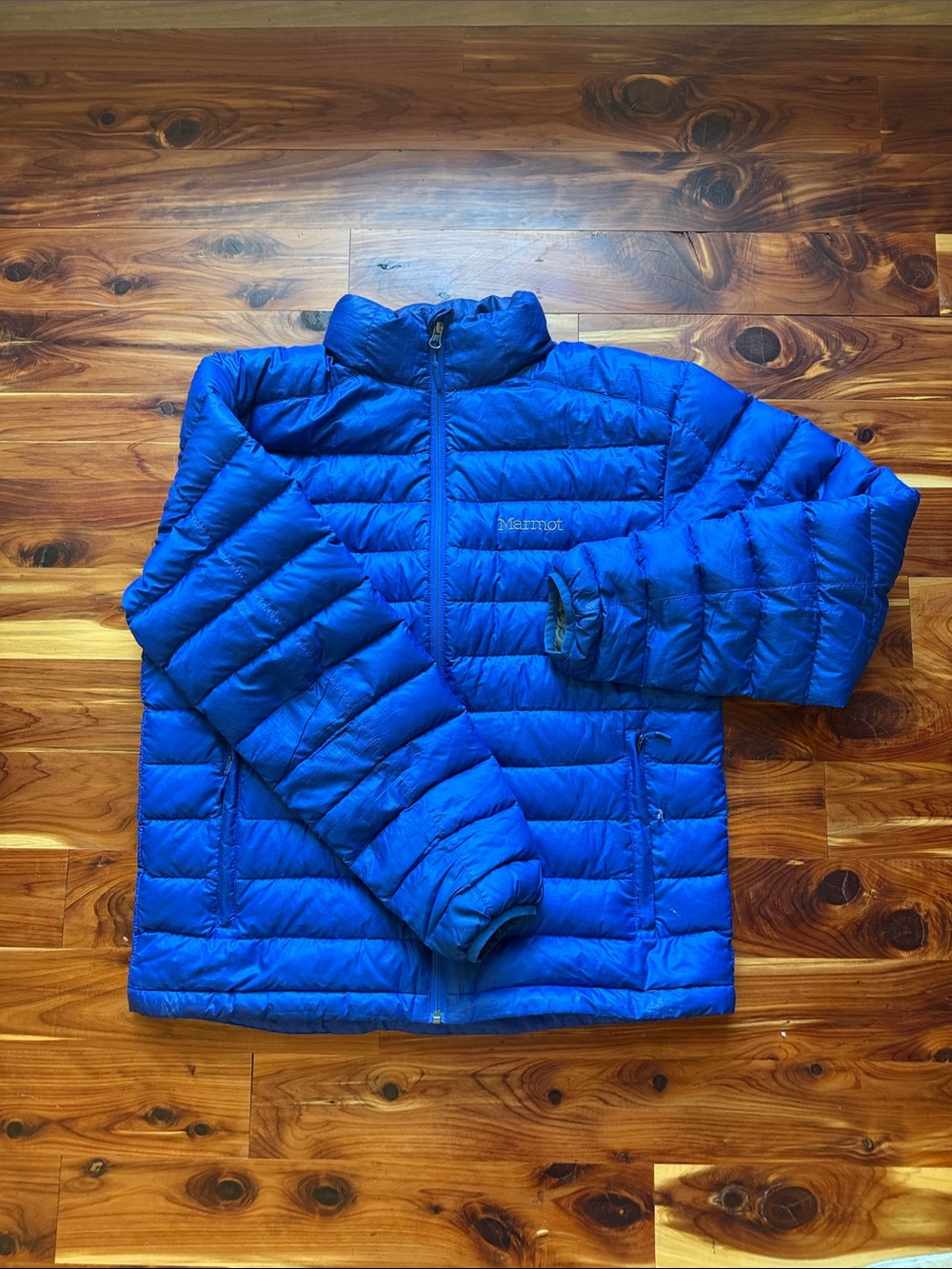 Marmot Zeus 800-Fill Down Jacket – Men’s Large – Blue
